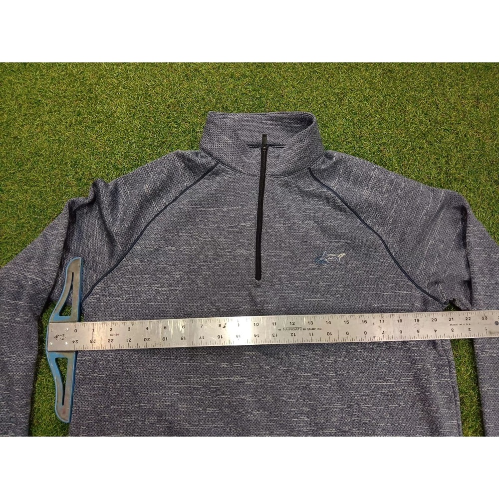 Greg Norman Sweater Men Medium Heather Gray Micro Fleece Lined Mock Neck 1/4 Zip - Picture 4 of 7